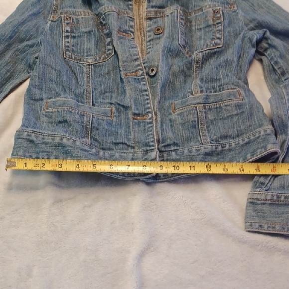 LOFT Women's Light Blue Jean Jacket - Picture 8 of 10
